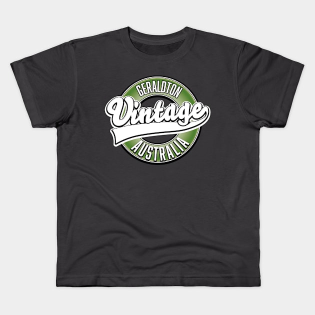 Geraldton Australia vintage logo. Kids T-Shirt by nickemporium1